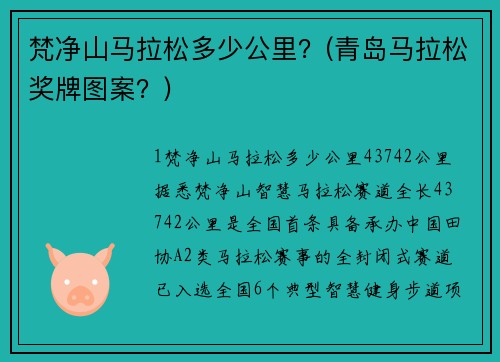 梵净山马拉松多少公里？(青岛马拉松奖牌图案？)